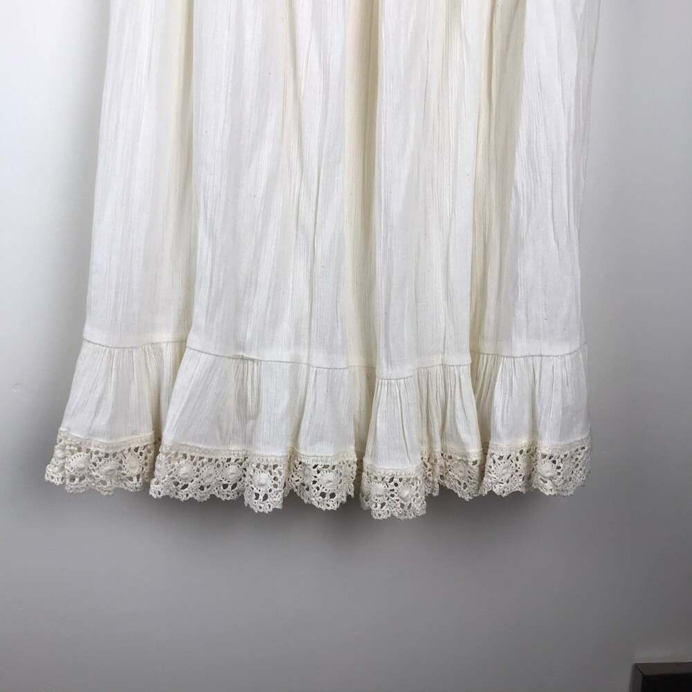 Handmade beige/cream boho‎ skirt - Picture 2 of 4